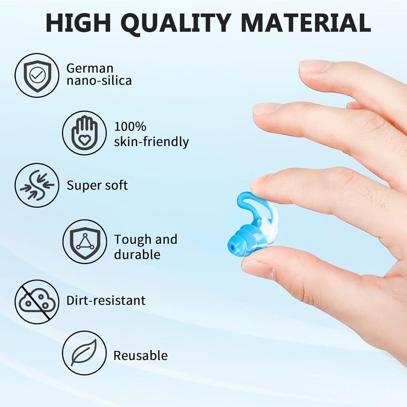 TayogoSwimming Ear Plugs Waterproof Earplugs - 2 Pairs Silicone Swim Ear Plugs for Adult Kids, Water Sports Earplugs for Showering, Bathing, Surfing - Keep Ear Water Out for W22 - Image 2